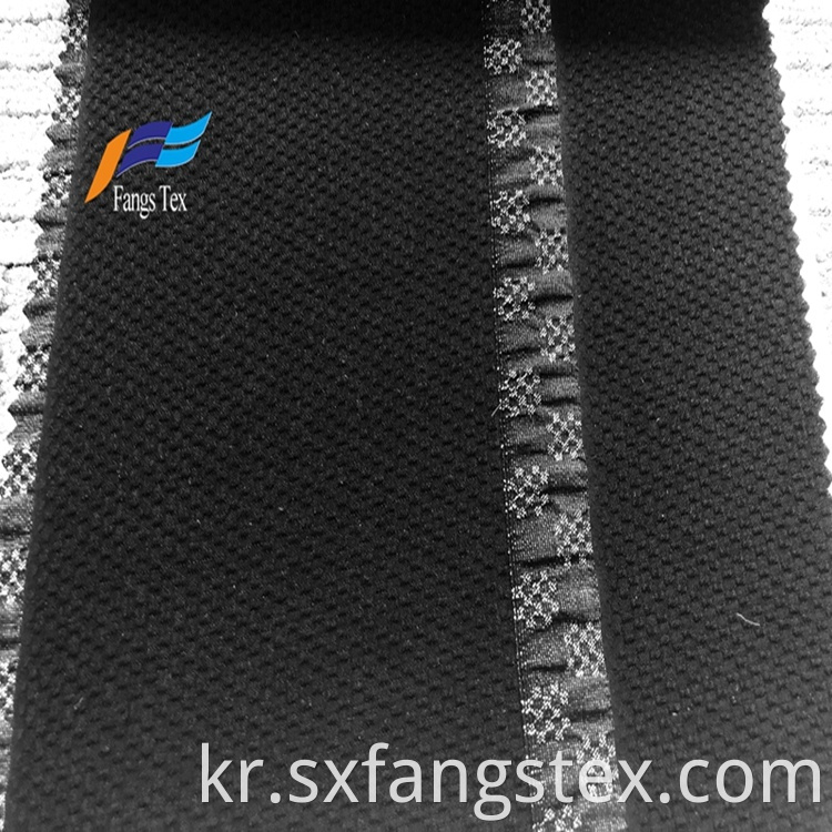 100% Polyester Fukuro Jacquard Formal Black Abaya Fabric 5